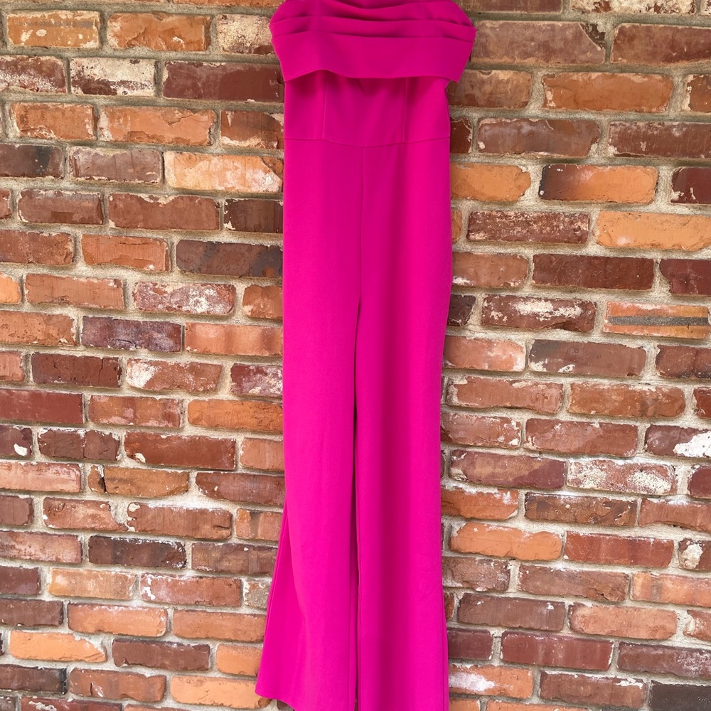 Elegant Pink Wide Leg Jumpsuit